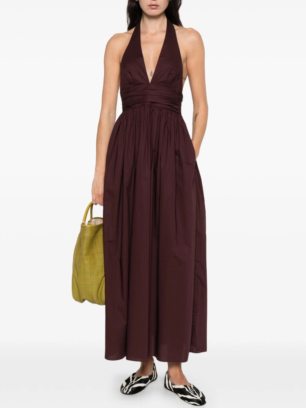 Matteau Plunge Halter Dress NWT